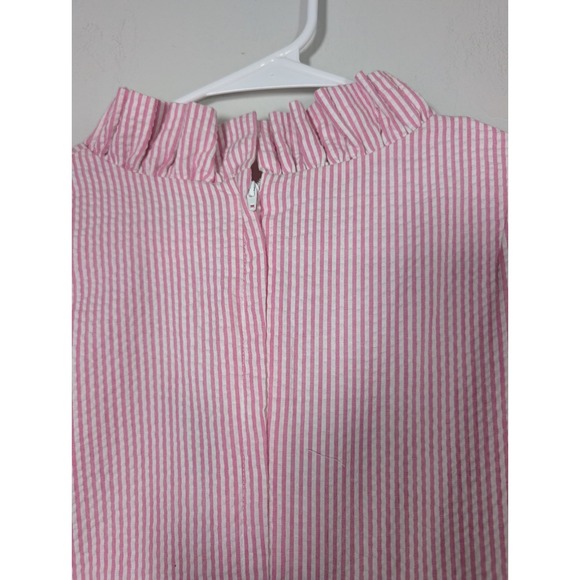 LILLY PULITZER Pink White Striped Sleeveless V-Neck Dress Size 6 New - Picture 8 of 10